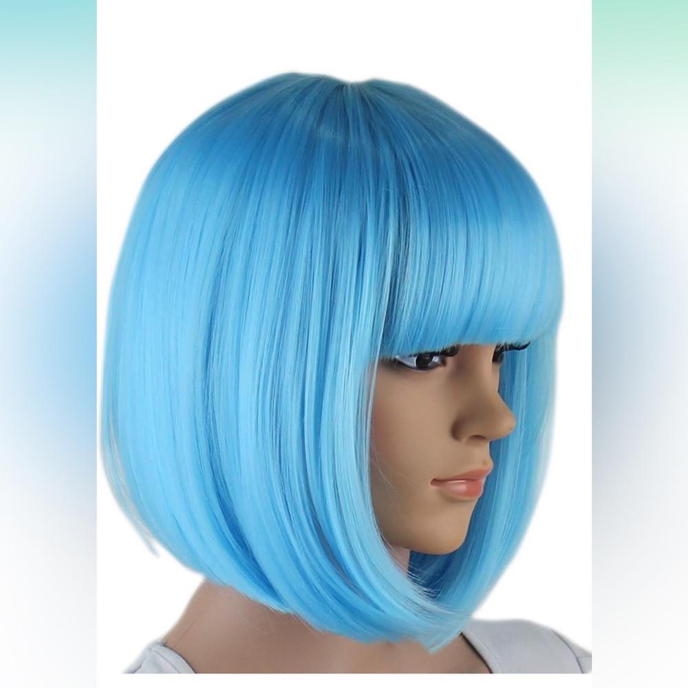 Short Blue Wig
